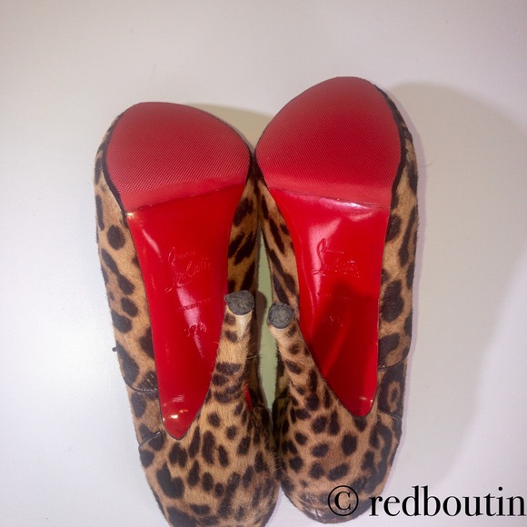 Traded 👠Derby leopard pony hair open toe booties - Picture 8 of 8